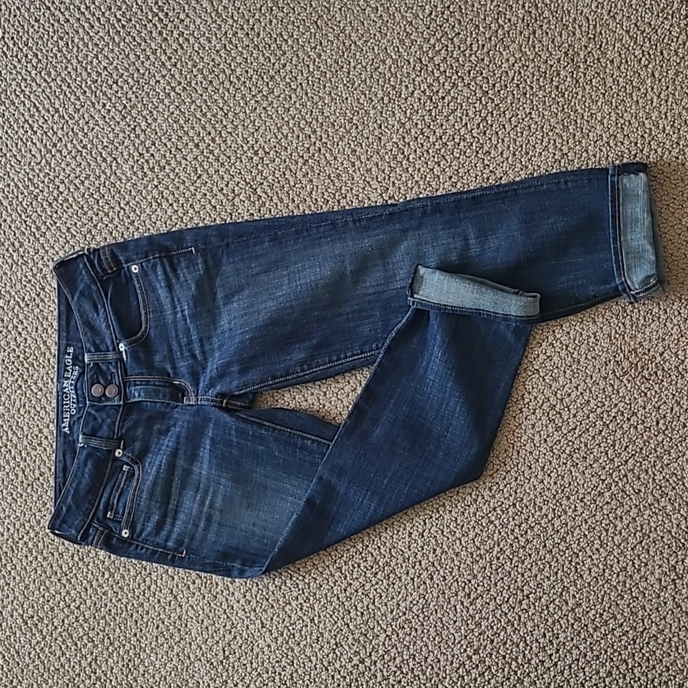 American Eagle Outfitters Women’s Dark Blue Stretch Slim Jeans